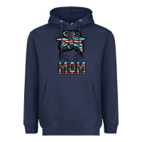 Navy mom Heavyweight Hoodie - CowhideDigitalArt