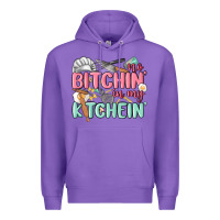 Purple no bitchin in my kitchin Premium Hoodie - MaliasSmallBusiness