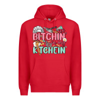 Red no bitchin in my kitchin Premium Hoodie - MaliasSmallBusiness