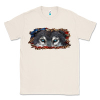 Natural wolf eyes american flag Classic Tee - RanaPortraitStore