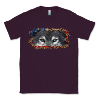 Plum wolf eyes american flag Classic Tee - RanaPortraitStore