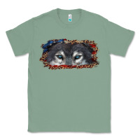Sage wolf eyes american flag Classic Tee - RanaPortraitStore