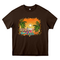 Chocolate Brown beach vibes Heavy Core Tee - CowhideDigitalArt