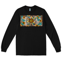 Black western sunflower and gemstone license plate Long Sleeve Tee - RanaPortraitStore