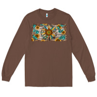 Chestnut western sunflower and gemstone license plate Long Sleeve Tee - RanaPortraitStore