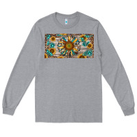 Heather Grey western sunflower and gemstone license plate Long Sleeve Tee - RanaPortraitStore
