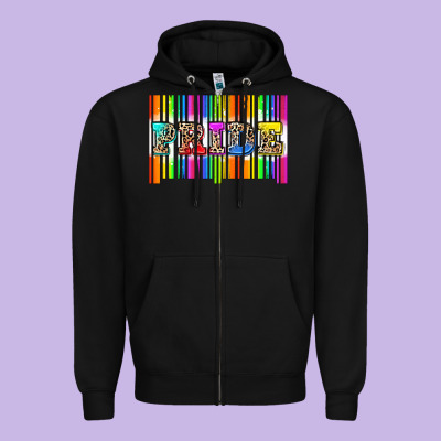 Pride Barcode Zipper Hoodie Designed By Zillion Design Studio