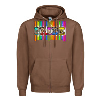 Chestnut pride barcode Zipper Hoodie - Zillion Design Studio