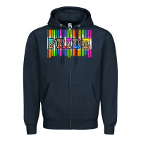 Navy pride barcode Zipper Hoodie - Zillion Design Studio