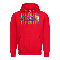 Red pride barcode Zipper Hoodie - Zillion Design Studio