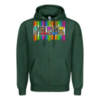 Sports Green pride barcode Zipper Hoodie - Zillion Design Studio