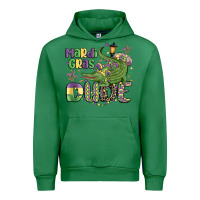 Emerald mardi gras dude alligator Urban Hoodie - MaliasSmallBusiness
