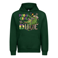 Forest Green mardi gras dude alligator Urban Hoodie - MaliasSmallBusiness