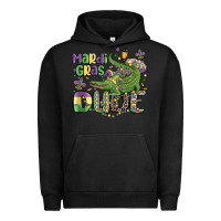 Pigment Black mardi gras dude alligator Urban Hoodie - MaliasSmallBusiness