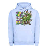 Pigment Grape Ice mardi gras dude alligator Urban Hoodie - MaliasSmallBusiness