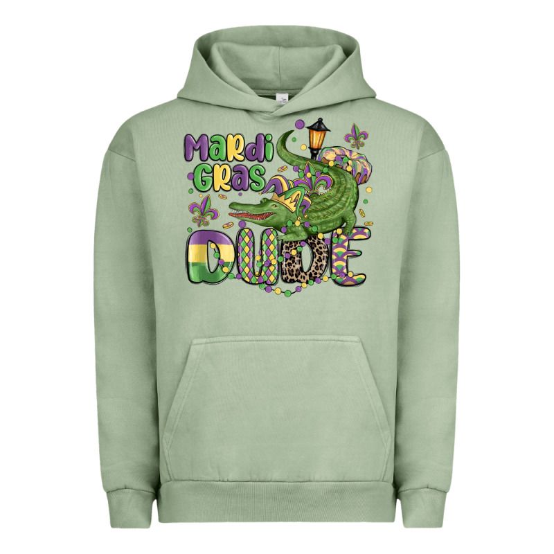 Mardi Gras Dude Alligator Urban Hoodie by MaliasSmallBusiness | Teevron