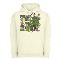 Pigment Pistachio mardi gras dude alligator Urban Hoodie - MaliasSmallBusiness