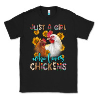 Black just a girl who loves chickens Classic Tee - Zillion Design Studio