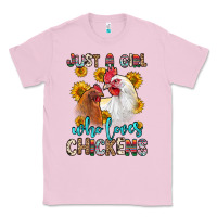 Bubblegum Pink just a girl who loves chickens Classic Tee - Zillion Design Studio
