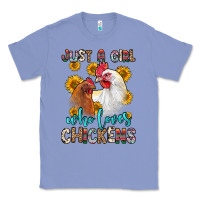 Colony Blue just a girl who loves chickens Classic Tee - Zillion Design Studio