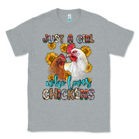 Heather Grey just a girl who loves chickens Classic Tee - Zillion Design Studio