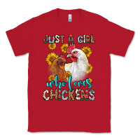 Red just a girl who loves chickens Classic Tee - Zillion Design Studio