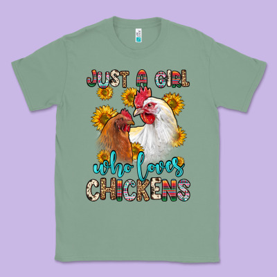 Just A Girl Who Loves Chickens Classic Tee Designed By Zillion Design Studio
