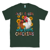 Sports Green just a girl who loves chickens Classic Tee - Zillion Design Studio