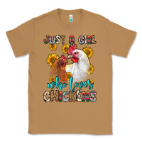 Toasted Coconut just a girl who loves chickens Classic Tee - Zillion Design Studio