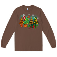 Chestnut christmas trees with basketball Long Sleeve Tee - Zillion Design Studio