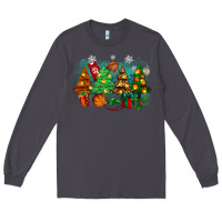 Smoke christmas trees with basketball Long Sleeve Tee - Zillion Design Studio