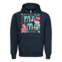 Navy mama nurse Zipper Hoodie - texasbilliewilder