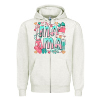 Oatmeal Heather mama nurse Zipper Hoodie - texasbilliewilder