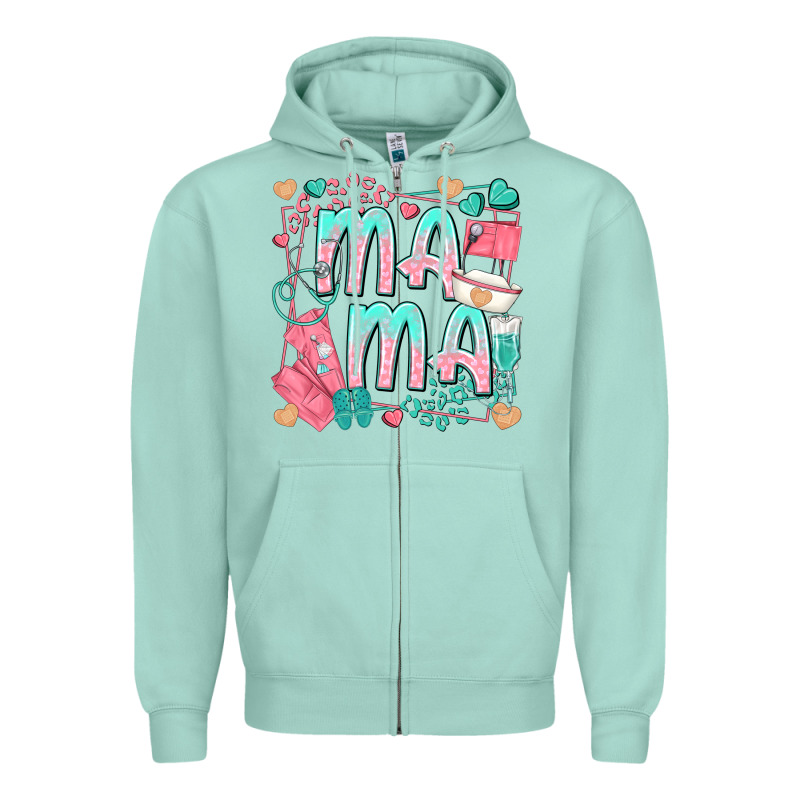 Mama Nurse Zipper Hoodie by texasbilliewilder | Teevron