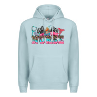 Blue Mist nurse with race and  equipment Premium Hoodie - AdoDesignShop