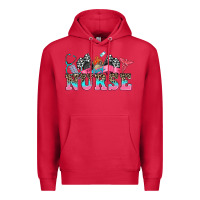 Cardinal nurse with race and  equipment Premium Hoodie - AdoDesignShop