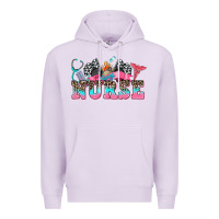 Lilac nurse with race and  equipment Premium Hoodie - AdoDesignShop