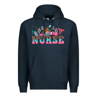 Navy nurse with race and  equipment Premium Hoodie - AdoDesignShop