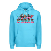 Ocean Blue nurse with race and  equipment Premium Hoodie - AdoDesignShop