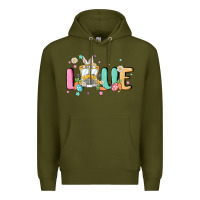 Army Green love school bus Premium Hoodie - MaliasSmallBusiness