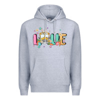 Heather Grey love school bus Premium Hoodie - MaliasSmallBusiness
