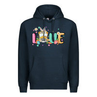 Navy love school bus Premium Hoodie - MaliasSmallBusiness