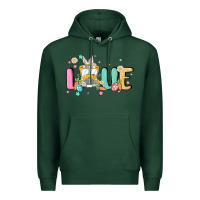Sports Green love school bus Premium Hoodie - MaliasSmallBusiness