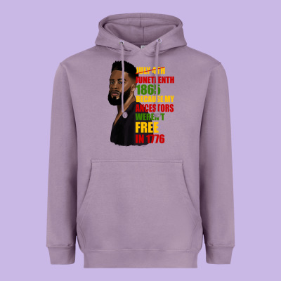 Juneteenth 1885 Because My Ancestors Weren't Free In 1776 Black Man Heavyweight Hoodie Designed By Hra Design Shop
