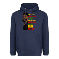 Navy juneteenth 1885 because my ancestors weren't free in 1776 black man Heavyweight Hoodie - HRA Design Shop