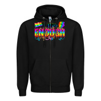 Black i am enough Zipper Hoodie - Zillion Design Studio