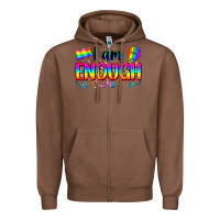 Chestnut i am enough Zipper Hoodie - Zillion Design Studio