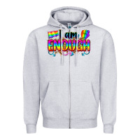 I Am Enough Zipper Hoodie | Teevron
