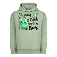 Pigment Oil Green even ırısh needs a beer Urban Hoodie - MaliasSmallBusiness