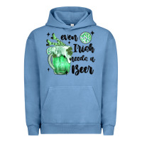 Pigment Pebble Blue even ırısh needs a beer Urban Hoodie - MaliasSmallBusiness